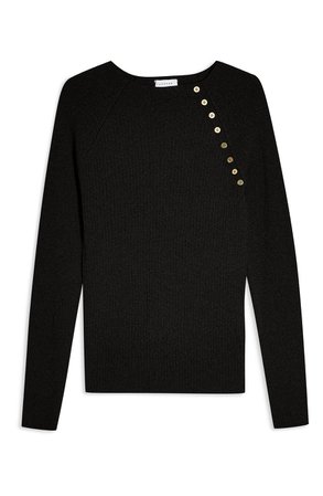 Topshop Button Ribbed Pullover | Nordstrom