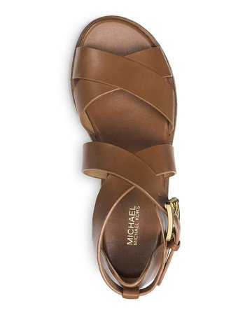 MICHAEL Michael Kors Women's Darby Leather Espadrille Sandals | Bloomingdale's