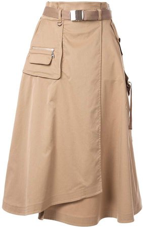 Loveless belted high-waisted skirt