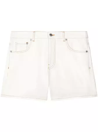 Off-White contrast-stitching Denim Shorts - Farfetch
