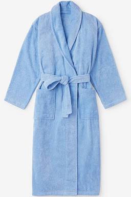Blue bathrobe