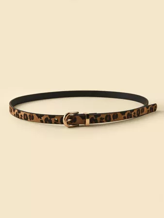 Leopard Pattern Buckle Belt | SHEIN USA