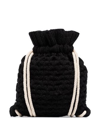 Black Sunnei Knitted Sack Backpack For Men | Farfetch.com