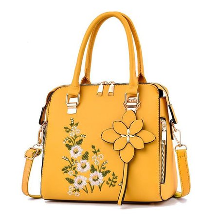 Women Leather Flower Handbags Messenger Bag Shoulder bags – Viconchic