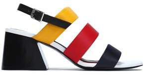 Color-block Leather Sandals