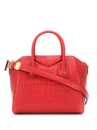 Givenchy Embossed Crocodile Effect Tote Bag