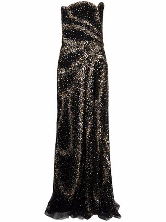 Elie Saab sequin-embellished strapless gown - FARFETCH