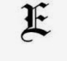 GOTHIC CALLIGRAPHY LETTER E
