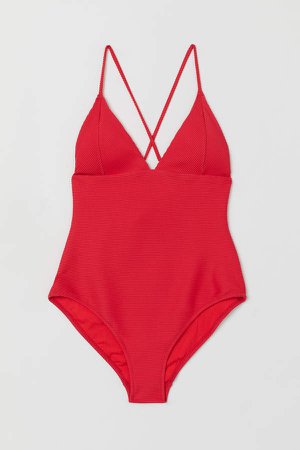 Ribbed Swimsuit - Red