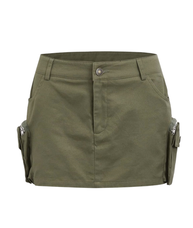 green cargo skirt
