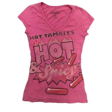 bright pink hot and spicy hot tamales shirt