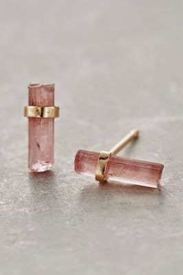 pink and gold earrings