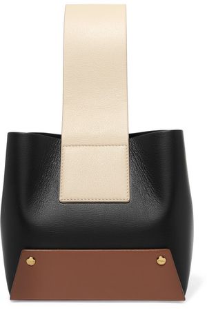 Yuzefi | Tab small color-block textured-leather tote | NET-A-PORTER.COM