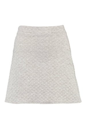 Quilted Mini Skirt | boohoo grey