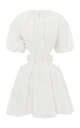Psychedelia Cutout Linen-Blend Mini Dress by Aje | Moda Operandi