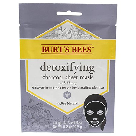 Burt's Bees Detoxifying Charcoal Sheet Mask, Single Use Sheet Mask, 1 Count: Amazon.com: Grocery & Gourmet Food