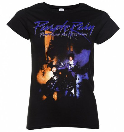 Women's Black Prince Purple Rain T-Shirt