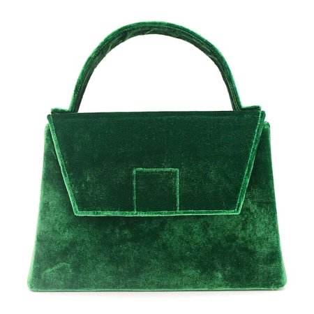 Ceesay Bag In Green Velvet | Remie Studio | Wolf & Badger