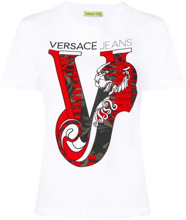 Tiger V print T-shirt