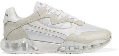 Stadium Leather, Suede, Pvc And Mesh Sneakers - White