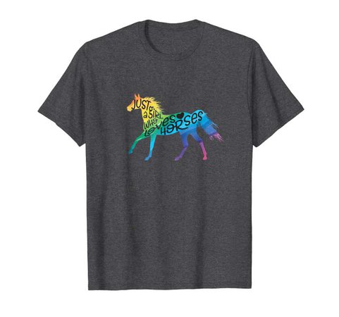 Silhouette Horse Tshirt for Girl Who Loves Horses Gift on Amazon