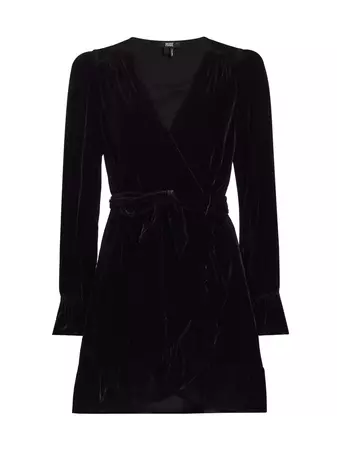 Shop Paige Ysabel Velvet Wrap Minidress | Saks Fifth Avenue