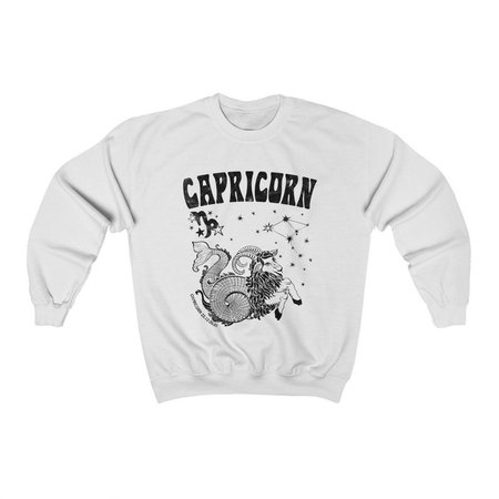 Capricorn Sweatshirt Vintage Capricorn Shirt Crew Neck | Etsy