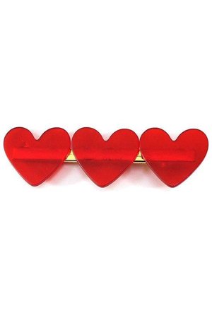 heart hair clips ($8.00)