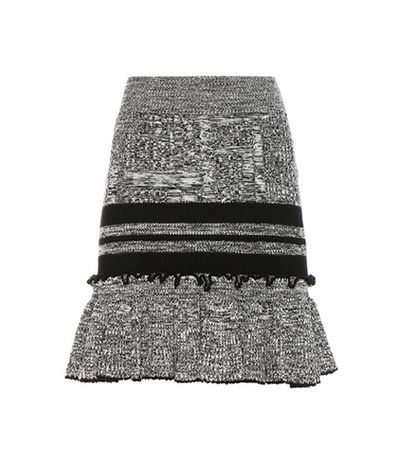 Wool and silk knitted skirt