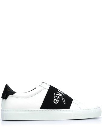 White Givenchy Logo Strap Sneakers | Farfetch.com