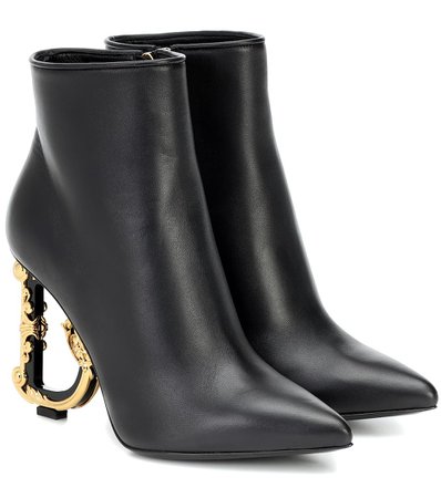 Dolce & Gabbana - Devotion leather ankle boots | Mytheresa
