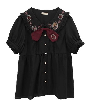 Fleurier embroidered frills blouse - Axes Femme