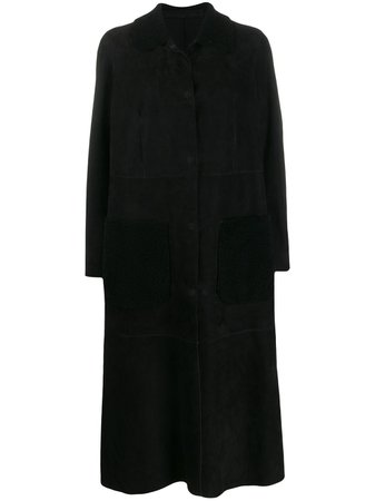 Black Salvatore Santoro Long Buttoned Coat | Farfetch.com