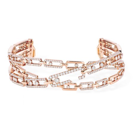 Choker Move High Jewelry Necklace Addiction Semi Pavé: Rose Gold Necklace | Messika