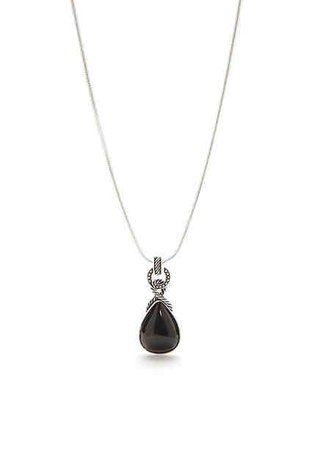 black pendant necklace