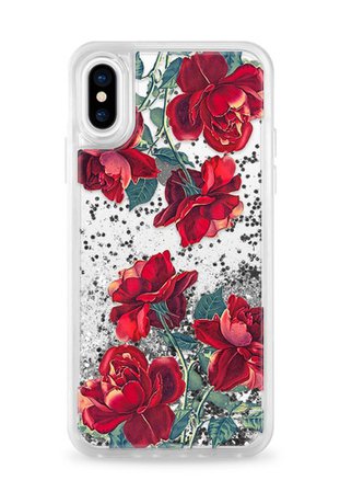 Silver Phone Case With Flowers