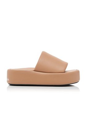 Rise Leather Platform Slide Sandals By Balenciaga | Moda Operandi