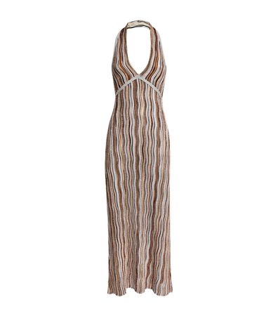 Missoni Striped Halterneck Maxi Dress | Harrods AU