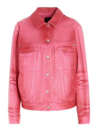 givenchy pink denim shiny polished jacket