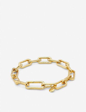 MONICA VINADER - Alta Capture 18ct gold-vermeil charm bracelet | Selfridges.com