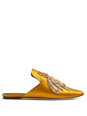 Cilegia cherry-embroidered slipper shoes | Sanayi 313 | MATCHESFASHION.COM