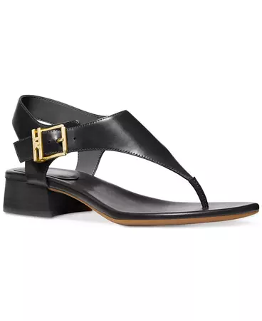 Michael Kors Women's Robyn Thong Block-Heel Sandals - Macy's