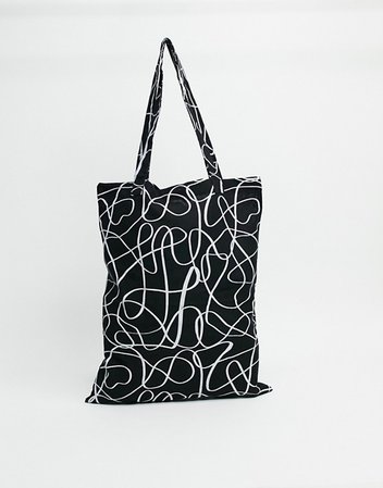tote bag with abstract print