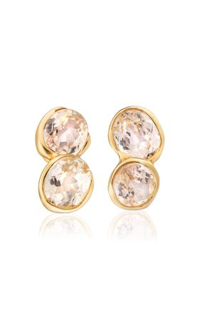 Duo 18k Gold Kunzite Earrings By Kika Alvarenga | Moda Operandi