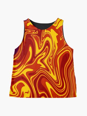 "Fire Orange Yellow Nature Abstract" Sleeveless Top by roseglasses | Redbubble