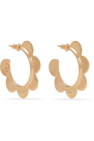 Simone Rocha | Gold-plated hoop earrings | NET-A-PORTER.COM