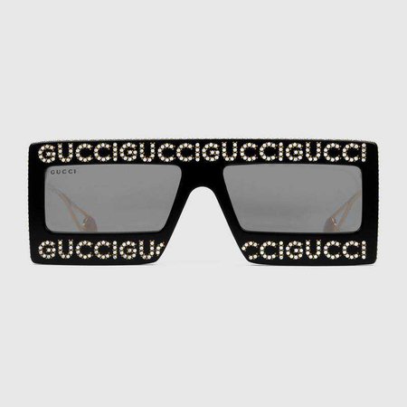 Mask-frame acetate sunglasses - Gucci Women's Square & Rectangle 543935J08881810