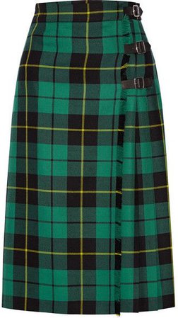 gucci green tartan skirt