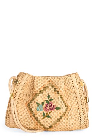 floral straw bag