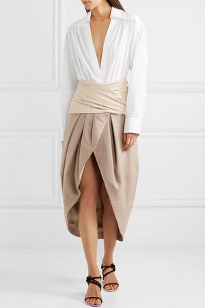Jacquemus | Melao cotton and wool-crepe midi dress | NET-A-PORTER.COM